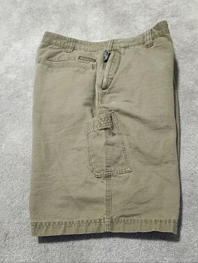 Columbia Men's Tan Cargo Shorts Flat Front Canvas Size 36